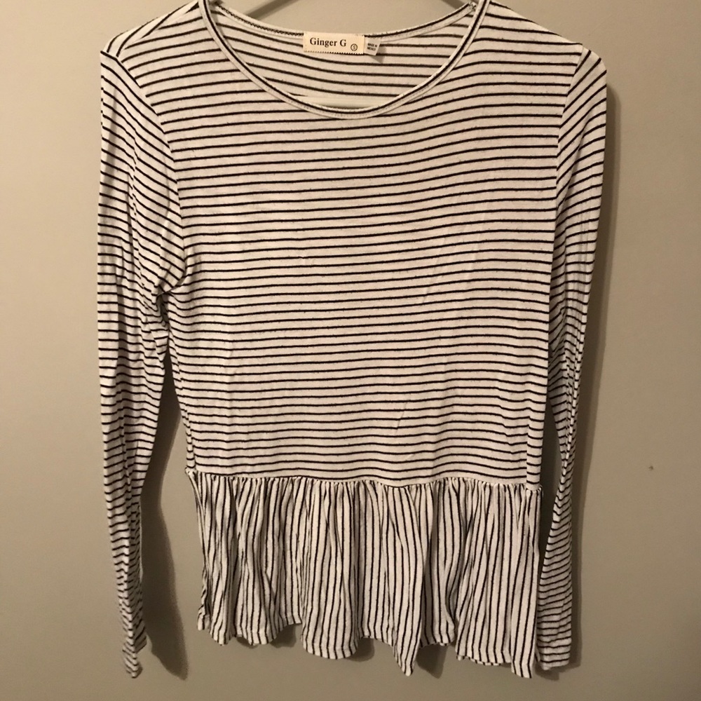 Peplum long sleeve